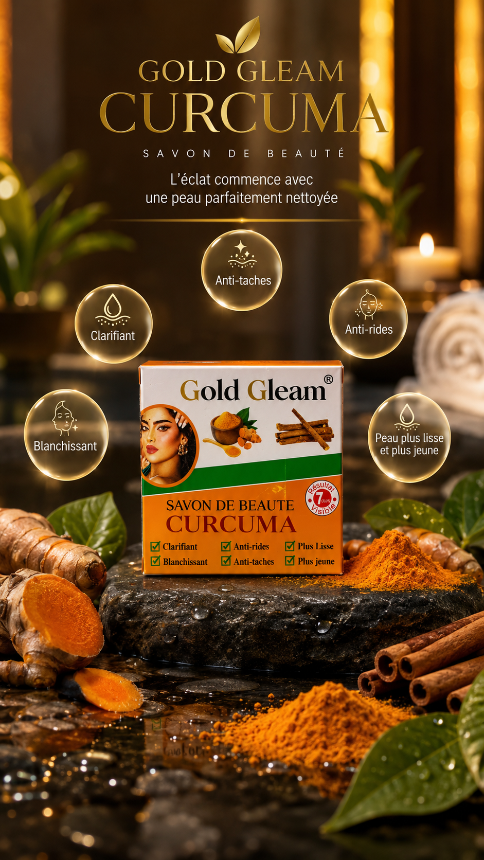 💛 Savon Effaceur  au Curcuma